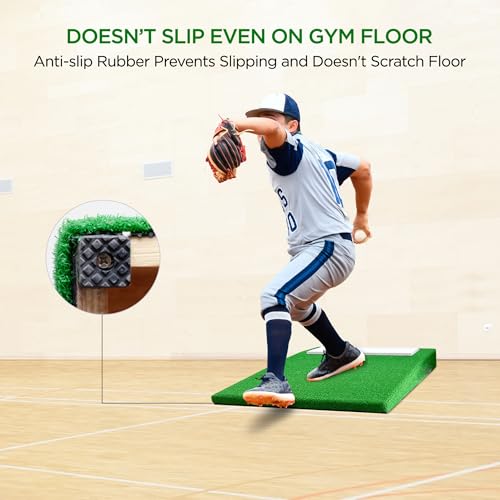 Portable Baseball Pitching Mound with Hard Rubber for Youth & Adults