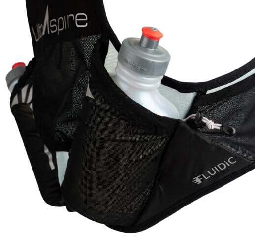 Ultraspire Momentum 2.0 Running Race Vest Black/Red Small with 2 ULTRAFLASK 550