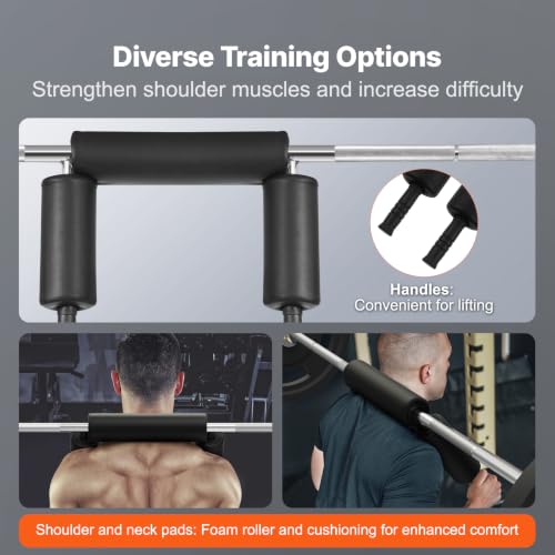 VEVOR Safety Squat Bar 700LBS Capacity - Heavy Duty Powerlifting Equipment