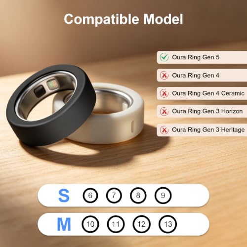 8 Pack Ultra-Thin Silicone Ring Covers Compatible with Oura Ring Gen 5 - Color S for Sizes 6-9