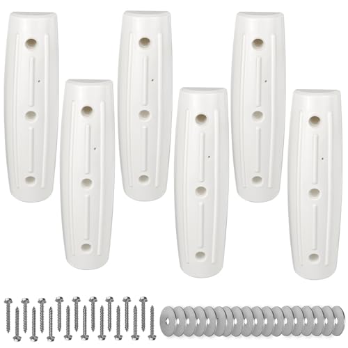 White Boat Dock Bumpers 6 Pack - Soft UV-Resistant Marine Fender for Docking