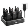 BAOFENG T22 Walkie Talkies 22 Channels 6-Pack + 6-Way USB-C Charger for Adults