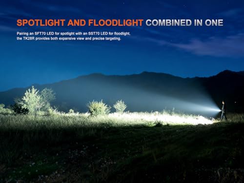 Fenix TK28R Tactical Rechargeable Flashlight 6500 Lumens IP68 Waterproof Outdoor & Law Enforcement