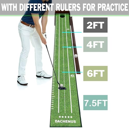 Dachenus Indoor Golf Putting Green Mat - Dark Green, Practice & Training