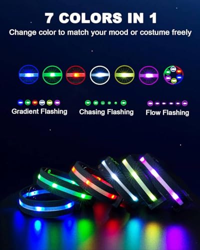 LED Horse Breastplate & Leg Band Set - Multi-Color Light Up Equestrian Tack for Night Riding
