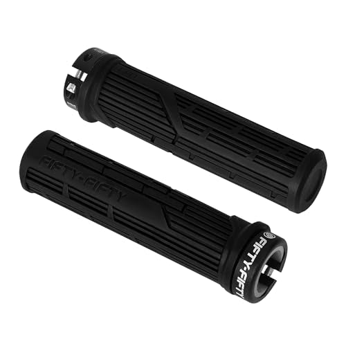 FIFTY-FIFTY Mountain Bike Handlebar Grips Black Non-Slip Lock-On MTB Riding