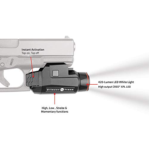 Crimson Trace CMR-208 Universal Picatinny Rail Tactical Light with 2-Mode LED, Waterproof