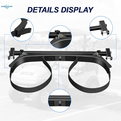 Universal Golf Cart Bag Holder Bracket for EZGO Club Car Yamaha 1in Square Tube Adjustable