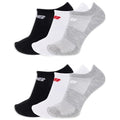 Unisex Performance Flat Knit No Show Socks - Medium Gray Assorted 6 Pairs