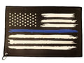 TrueBirdie Microfiber Golf Towel - Thin Blue Line Police American Flag Graphic Golf Towel with Carabiner