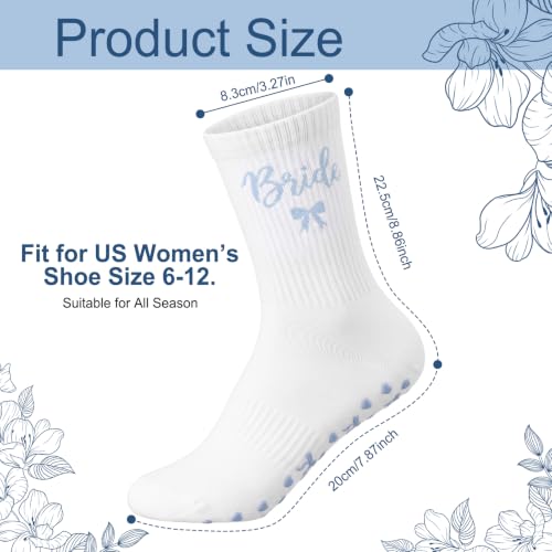 Bride Crew Socks Non Slip Wifey Wifey Bride to Be Gifts White Cotton Wedding Socks
