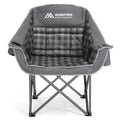 Huskfirm Oversized Grey Camping Chair - Padded Support 450LBS, Single Pack