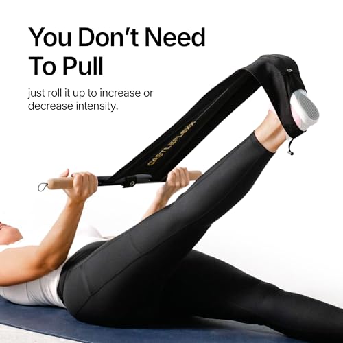 CastleFlexx Full Body Stretching Device with Large Size 5'9-6'2 Black
