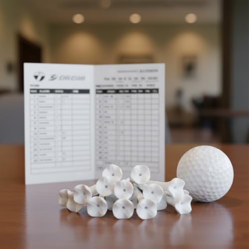Plastic Golf Tees 3-1/4 Inch White Pack of 30 - High Visibility, Promotes Longer Drives