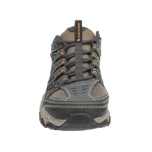 Skechers Men's M. Fit 2.0 Outdoor Sneakers - 11X-Wide Charcoal Gold, Goodyear Rubber Outsole