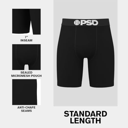PSD Men's Boxer Briefs Baseball Lifestyle 101 3-Pack Medium - Comfortable Support
