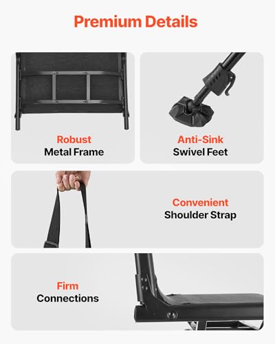 Portable Hunting Chair with 360° Silent Swivel & Adjustable Height