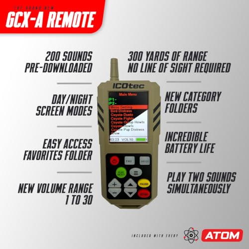 Electronic Hunting Call with 200 Sounds & 300-Yard Remote Range