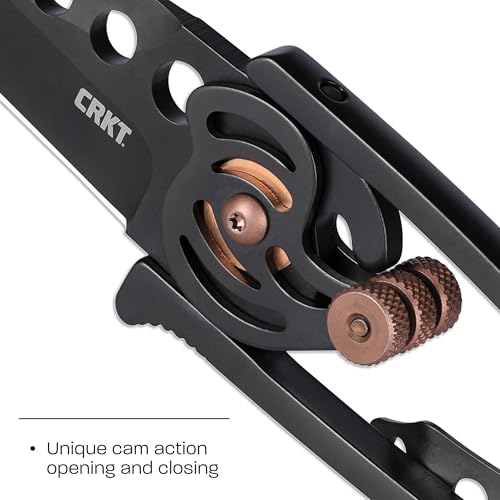 CRKT Snap Lock EDC Folding Knife with Cam Lock - Black, Model 5102NK