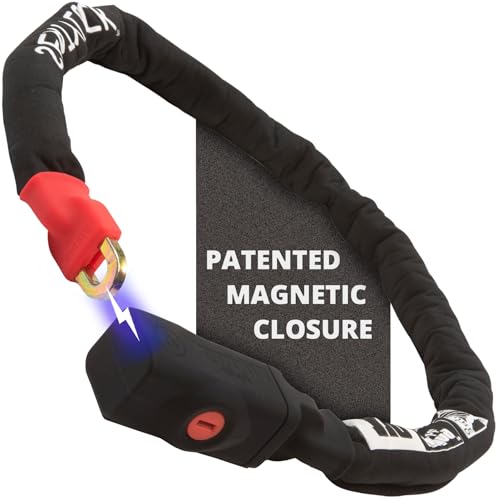 Seatylock Viking Bike Chain Lock 43.31in Silver Rated Magnetic Security