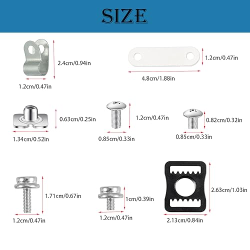 Hockey Helmet Repair Kit with Visor Clips, Screws, Gaskets & Adapters