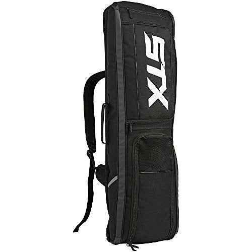 Field Hockey Travel Bag with Multiple Compartments and Stick Holders - Black/Black