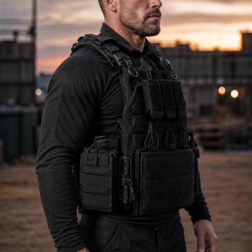 PIKEON Cp Tactical Vest with Quick Release - Outdoor Airsoft & Combat Vest