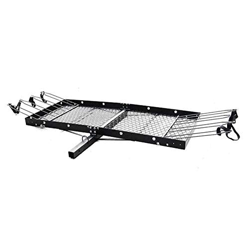 Heavy-Duty Hitch Cargo Carrier with Bike Rack - 500 lb Capacity, Universal Fit