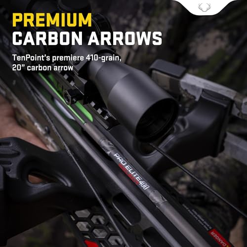 TenPoint Pro Elite 400 Select 20-Inch Carbon Arrows Pack of 6 for Crossbow Accuracy