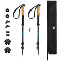 Grey Carbon Fiber Trekking Poles - Adjustable Hiking Sticks with Cork Grip