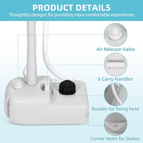 YITAMOTOR 17L Portable Camping Sink with 24L Sewage Tank, Hand-Free Operation, Wheels & Soap Dispenser