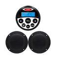 Marine Waterproof Bluetooth Radio with 2 Marine Speakers - IPX6 Rated