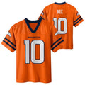 Youth Denver Broncos #10 Bo Nix Orange Home Football Jersey - Sizes 4-18, Brand Outerstuff