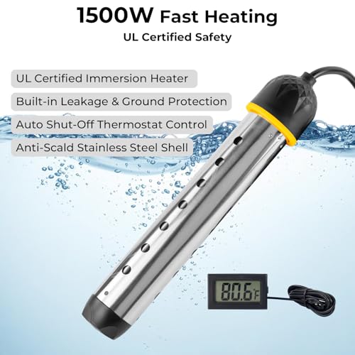 Portable Camping Shower Kit with Pop-Up Privacy Tent & 1500W Heater – Black