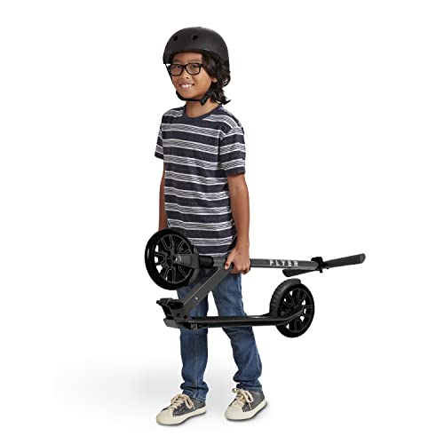Radio Flyer Kickstart Max, Lightweight and Foldable Two-Wheel Kick Scooter Ages 8+, 220 lb Max, Large Wheels and Front Suspension for Smooth Ride