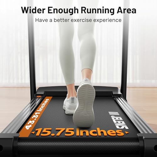 Black JELENS Foldable Home Treadmill with 15% Auto Incline, 3.0HP Quiet Motor, 330LBS Capacity