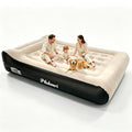 Black Queen Air Mattress with Built-in Pump, 16-Inch Inflatable Bed for Camping & Guests