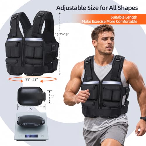 Sportneer Adjustable Weighted Vest 2-42 lbs for Men Women Fitness & Rucking