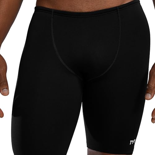 Men's Durafast Elite Solid Swim Jammer Black 34 - Chlorine Proof & Fast-Drying
