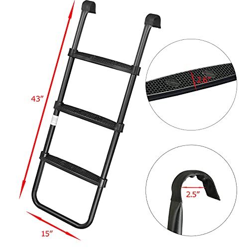 Zoomster Trampoline Ladder and Slide Kit with Storage Bag - Rust-Resistant Steel for Kids