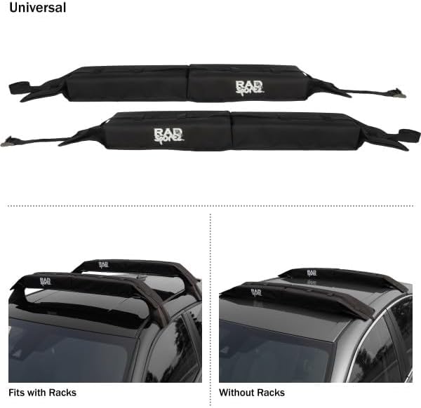 RAD Sportz Kayak Roof Rack - Universal Quick Loop Straps & Protective Pads - Fits Canoe, SUP, Surfboard