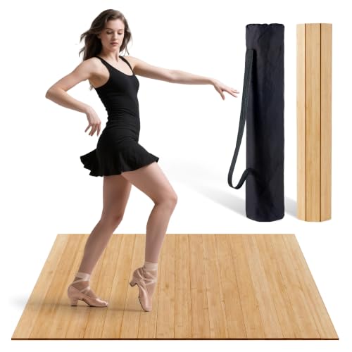 47.8x38.5 Inch Portable Tap Dance Floor with Storage Bag - Professional Studio-Quality Mat for Home & Studio Practice