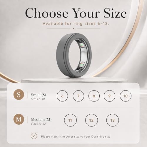 Oura Ring 5 Silicone Cover Set - Black and White, S Size (6-10)