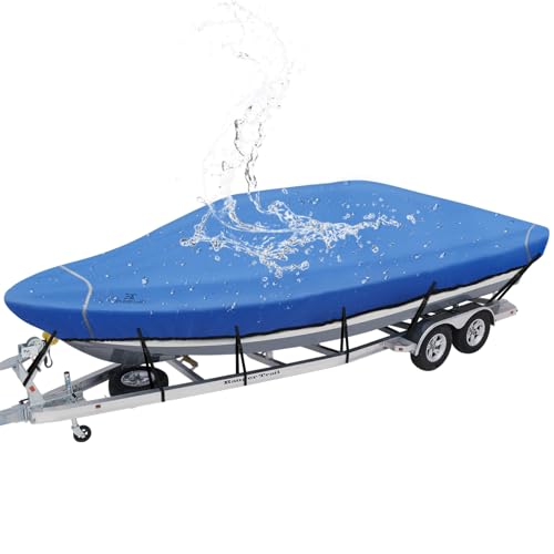Explore Land Waterproof Boat Cover - 14'-16' Length, 76" Beam, Blue, Variation A