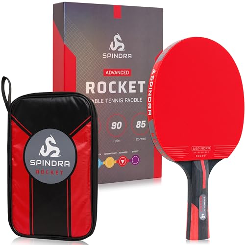 Advanced Offensive Ping Pong Paddle with Protective Case | Spindra