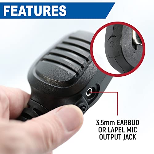Waterproof Handheld Microphone for Two-Way Radios - Rugged Radios