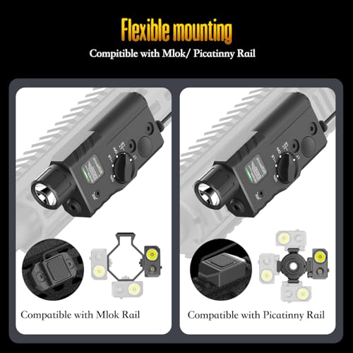 DEFENTAC 2000 Lumens Blue Laser Light Combo - Tactical Flashlight &