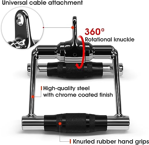 Yes4All Double D Handle Cable Machine Attachment - G. Rotate Rubber