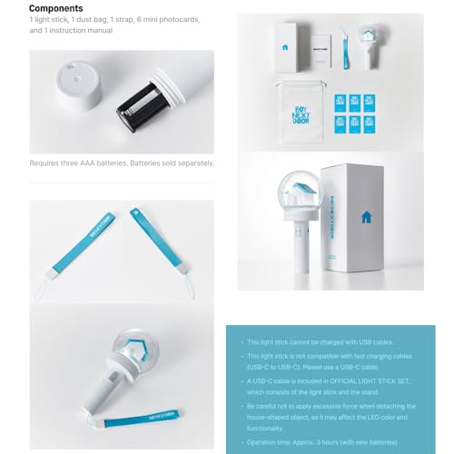 BOYNEXTDOOR Official Lightstick with 6 Photocards + Extra Set - KPOP Fan Merchandise