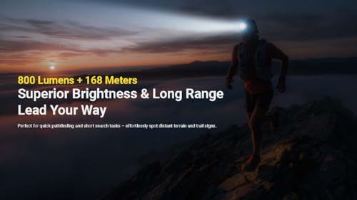 Nitecore UT27 MCT Pro 800 Lumen Headlamp with Red Light & Dual Power - Black